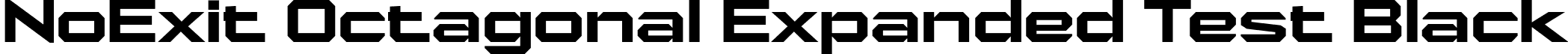 NoExit Octagonal Expanded Test Black font - NoExitOctagonalExpandedTest-Black.otf