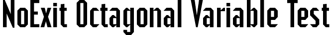 NoExit Octagonal Variable Test font - NoExitOctagonalVariableTest-Regular.ttf