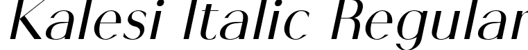 Kalesi Italic Regular font - Kalesi-Italic.otf