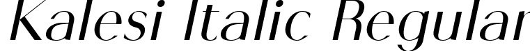 Kalesi Italic Regular font - Kalesi-Italic.ttf