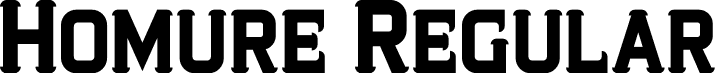 Homure Regular font - Homure.otf