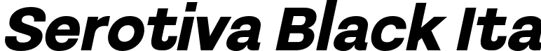 Serotiva Black Ita font - Serotiva-BlackItalic.otf