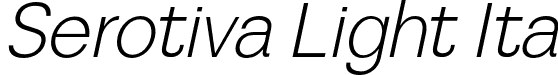 Serotiva Light Ita font - Serotiva-LightItalic.otf