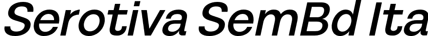 Serotiva SemBd Ita font - Serotiva-SemiBoldItalic.otf