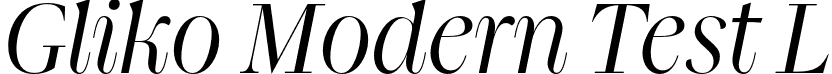 Gliko Modern Test L font - GlikoModernTestL-LightItalic.otf