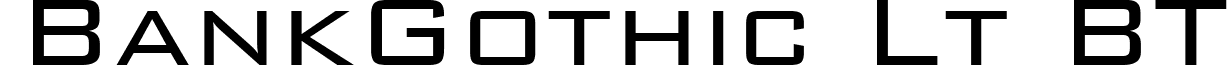 BankGothic Lt BT font - bankgothicltbtlight.ttf