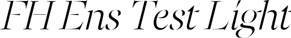 FH Ens Test Light font - FHEnsoTest-LightItalic.otf