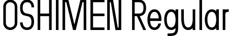 OSHIMEN Regular font - oshimen.otf