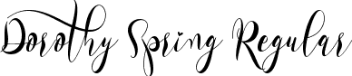 Dorothy Spring Regular font - Dorothy Spring TTF Demo.ttf