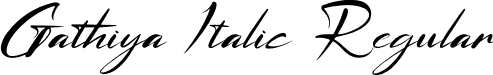 Gathiya Italic Regular font - Gathiya-Italic.ttf