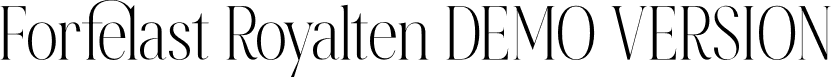 Forfelast Royalten DEMO VERSION font - Forfelast Royalten DEMO VERSION.otf