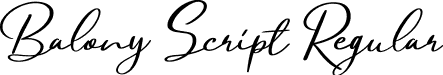 Balony Script Regular font - Balony Script.ttf