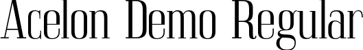 Acelon Demo Regular font - Acelon-Regular.otf