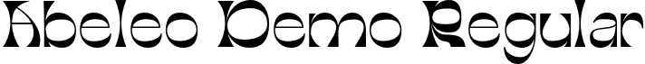 Abeleo Demo Regular font - Abeleo-Regular.otf