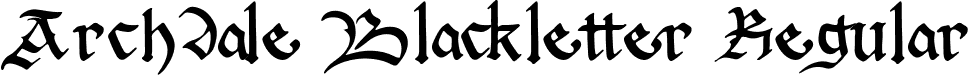 Archdale Blackletter Regular font - ArchdaleBlackletter-Regular.ttf