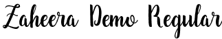 Zaheera Demo Regular font - Zaheera-demo.otf