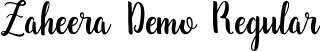 Zaheera Demo Regular font - Zaheera-demo.ttf