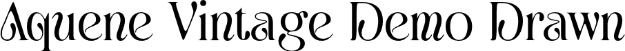 Aquene Vintage Demo Drawn font - Aquene-Drawn.otf