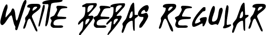 Write Bebas Regular font - Write Bebas.otf