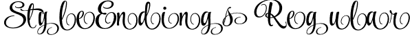 StyleEndings Regular font - TypeSETit - StyleEndings.otf