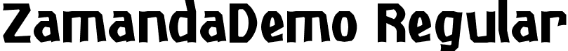 ZamandaDemo Regular font - ZamandaDemoRegular.ttf