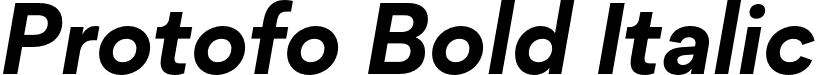 Protofo Bold Italic font - Protofo-BoldItalic.otf