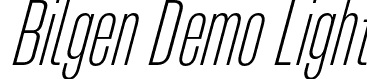 Bilgen Demo Light font - BilgenDemo-LightRight.otf