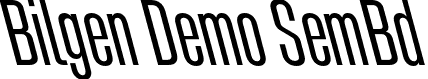 Bilgen Demo SemBd font - BilgenDemo-SemiBoldLeft.otf