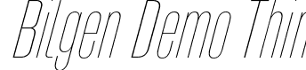 Bilgen Demo Thin font - BilgenDemo-ThinRight.otf