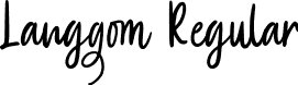 Langgom Regular font - Langgom.otf