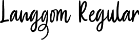 Langgom Regular font - Langgom.ttf