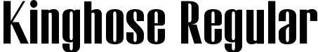 Kinghose Regular font - Kinghose.ttf