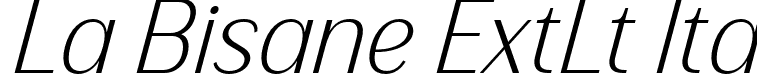 La Bisane ExtLt Ita font - LaBisane-ExtraLightItalic.otf