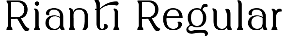 Rianti Regular font - Rianti.ttf