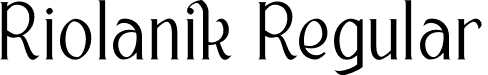 Riolanik Regular font - Riolanik-X3Kxo.otf