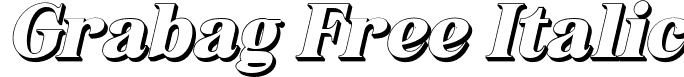 Grabag Free Italic font - Grabag-FreeItalic.ttf