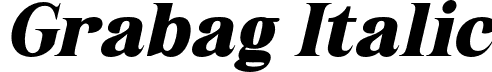 Grabag Italic font - Grabag-Italic.otf