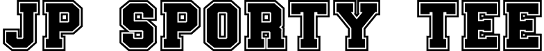 JP Sporty Tee font - Sporty Tee Outlined.otf