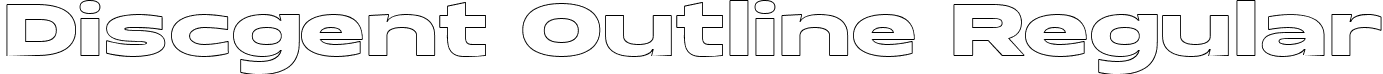 Discgent Outline Regular font - Discgent Outline.ttf