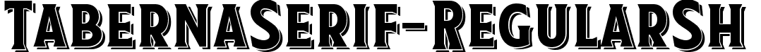 TabernaSerif-RegularSh  font - TabernaSerif-RegularSh.ttf