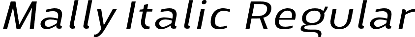 Mally Italic Regular font - Mally Regularitalic.otf