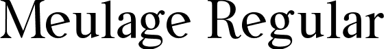 Meulage Regular font - Meulage.otf