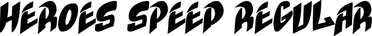 HEROES SPEED Regular font - HEROES SPEED.ttf