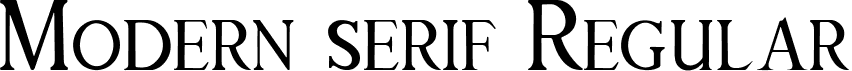 Modern serif Regular font - Modern serif.ttf