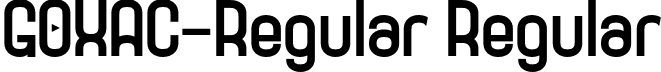 GOXAC-Regular Regular font - GOXAC-GOXAC-Regular.otf