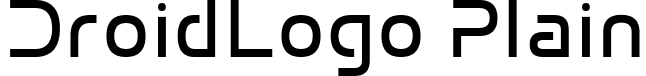 DroidLogo Plain font - DroidLogo-Regular.ttf