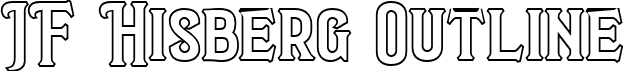 JF Hisberg Outline font - JFHisberg-Outline.ttf