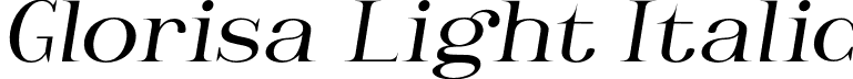 Glorisa Light Italic font - Glorisa Light Italic.otf