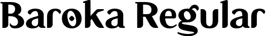 Baroka Regular font - Baroka.otf