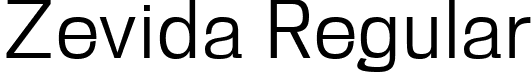 Zevida Regular font - Zevida Regular.ttf